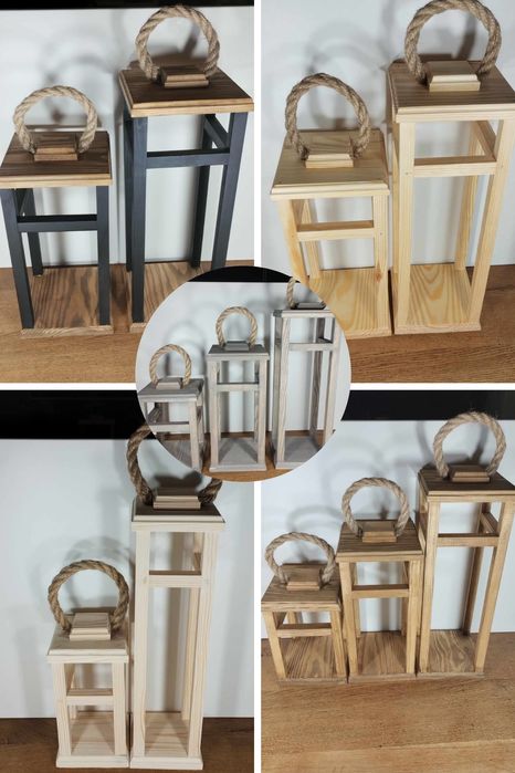 Lampion drewniany duży 44cm