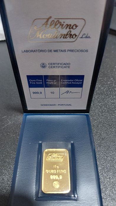 Barra Ouro  Albino Moutinho 10 Gramas