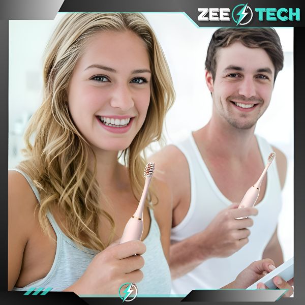 Szczoteczka Soniczna Elektryczna Do Zębów 6 Trybów Timer  + 4 Końcówki