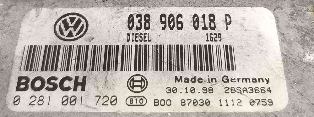 Centralina Motor / ECU VW PASSAT B5 (3B2) ano 2000