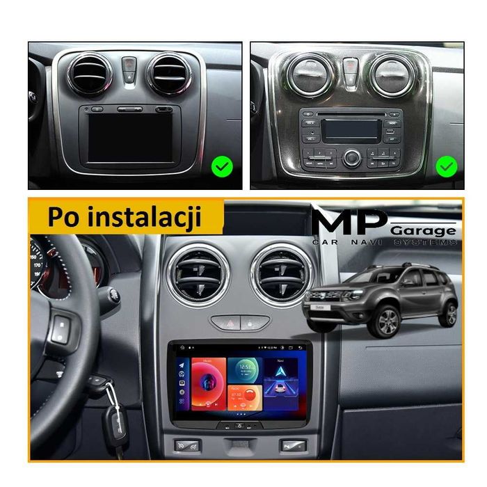 Promocja !! Dacia Radio Android CarPlay/AndroidAuto LTE 4/64 Montaż