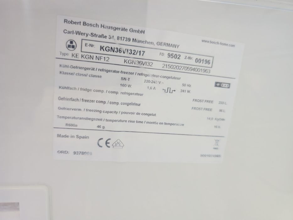 Холодильник Bosch KGN36VL32 супер стан