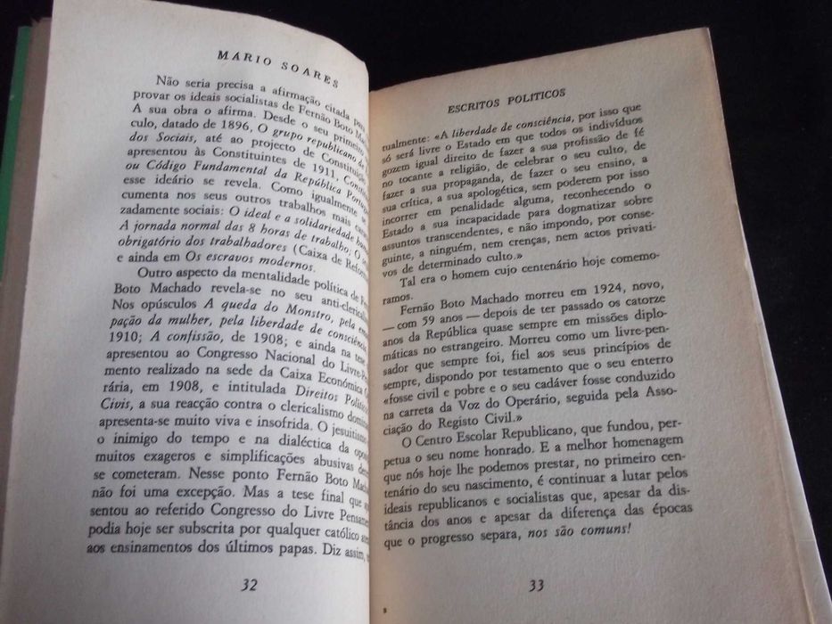 Livro Escritos Políticos Mário Soares 1969