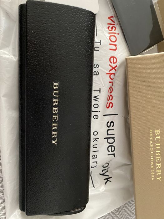 Okulary / oprawki - damskie Burberry jak nowe czarne kratka
