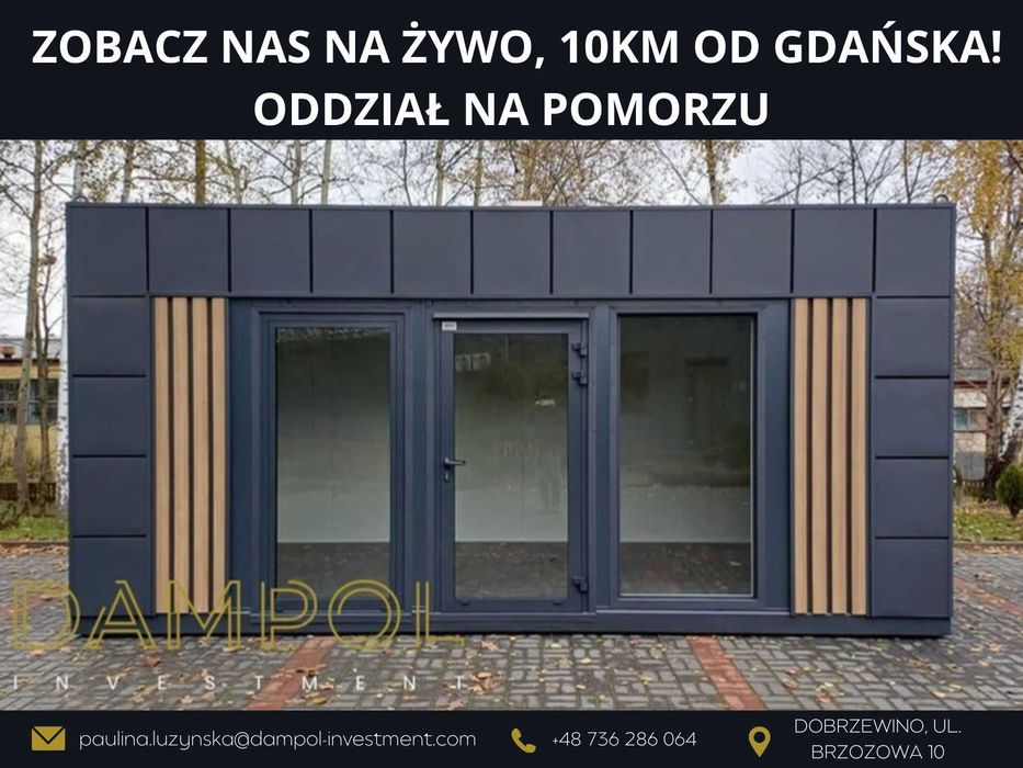 Nowoczesny Pawilon 6x3/18m2/biurowy/usługowy/sklep/firma/całoroczny