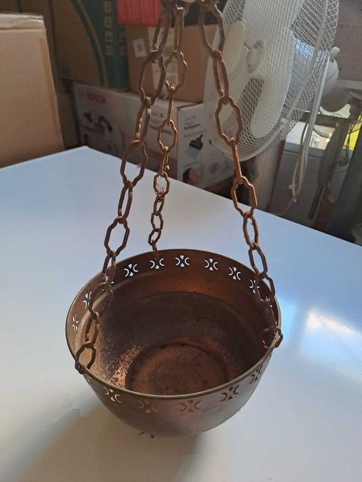 Vaso suspenso de cobre