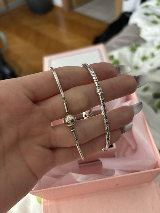 Srebrna bransoletka Pandora 17 cm