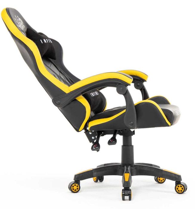 Nowoczesny Fotel z Regulacją Wysokości Infini Five Black/Yellow