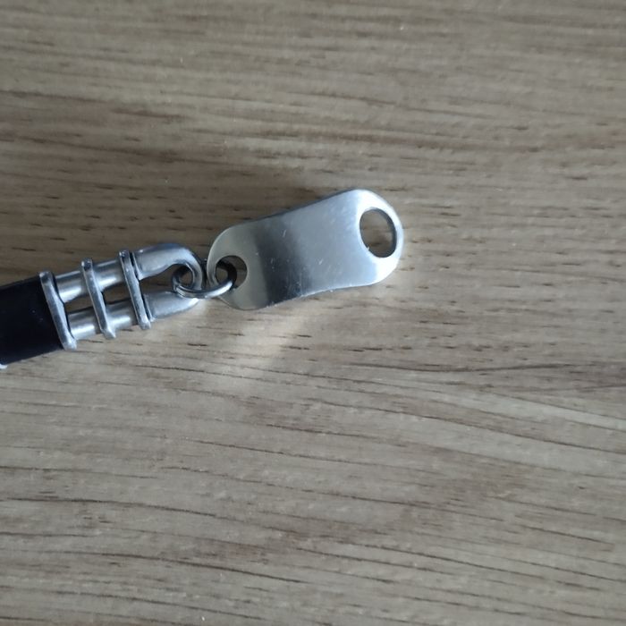 Bransoletka męska stal + kauczuk, 21.5 cm