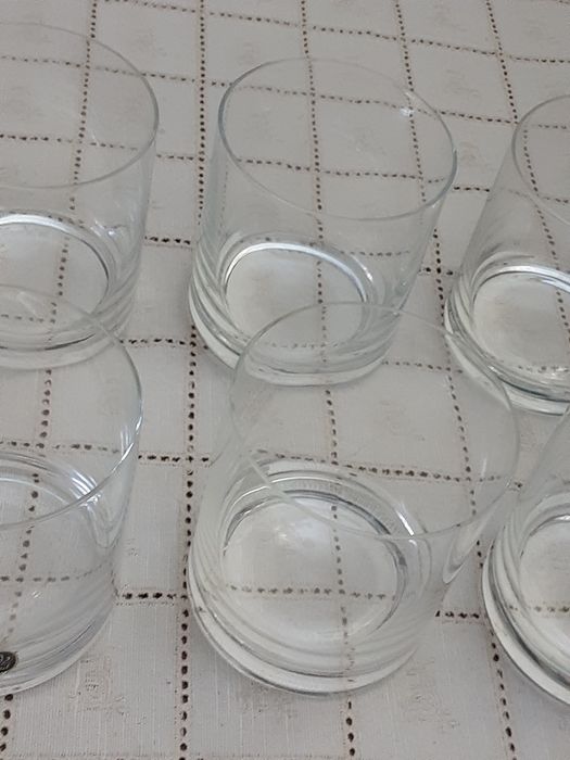 6 copos finos para Whisky  em cristal da Boémia
