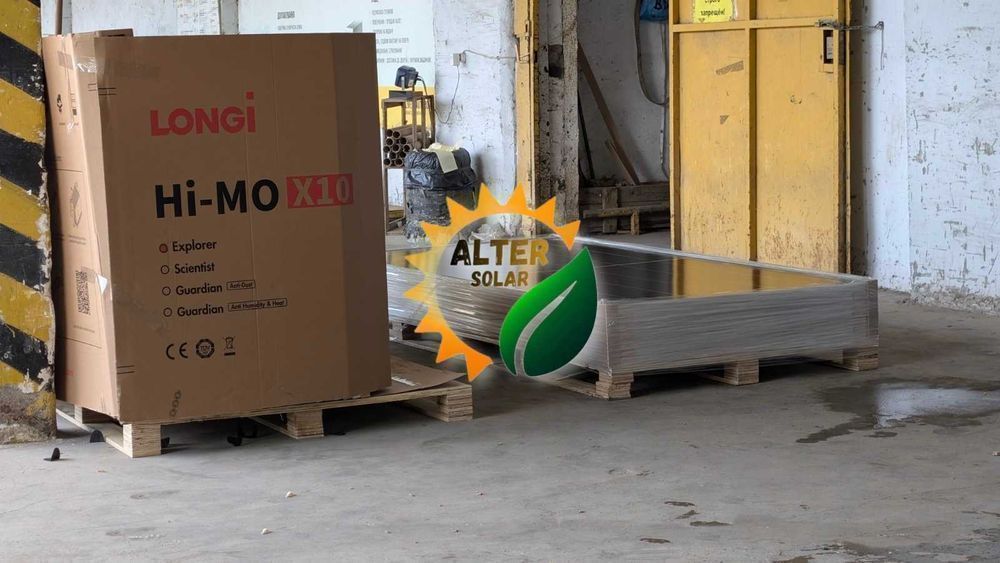 ‼️100$ Сонячні панелі LONGI Solar 620W, BIFACIAL, LR8-72HGD-620M двосторонні‼️МОНТАЖ