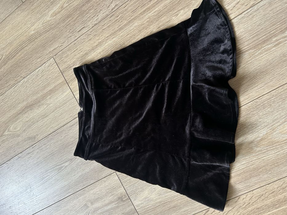 Юбка h&m черная велюровая