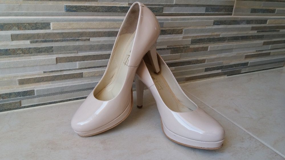 buty ślubne - Czółenka eSKa 530 Beż Lakier rozm. 36