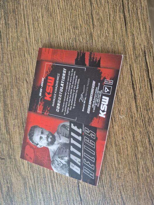 Karta kolekcjonerska ksw Mariusz Książkiewicz