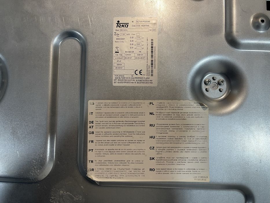 Placa TEKA de encastrar, a gás