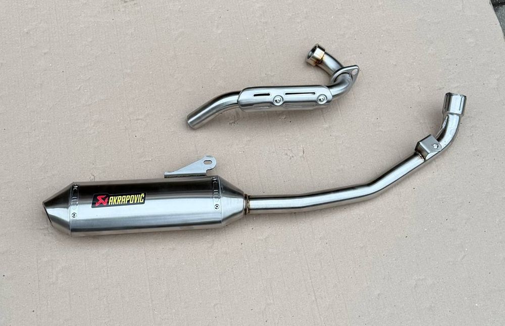 Вихлоп Акрапович на мотоцикл/ендуро, глушитель Kovi/Geon/Profactory