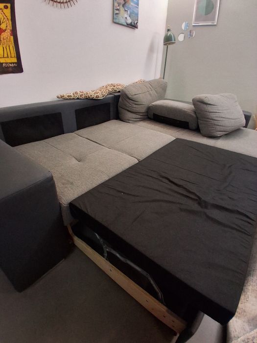 Sofa cama 3 lugares com chaise longue