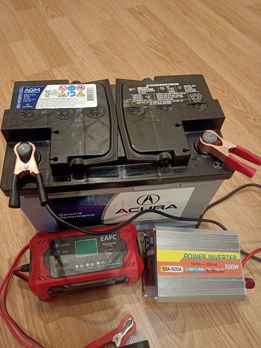 Комплект для освітлення, АКБ AGM + інвертор + зарядне