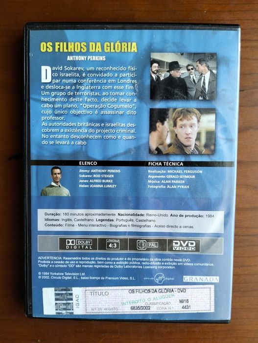 DVD Os Filhos da Glória