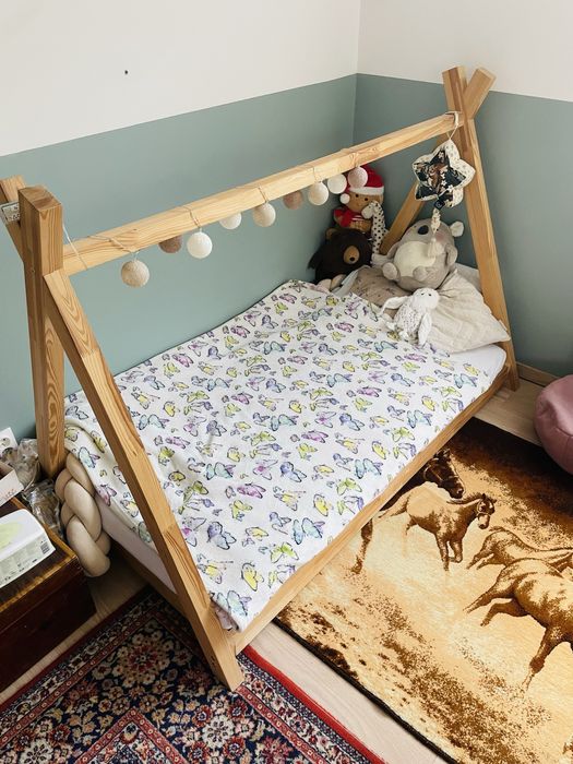 Łóżko Tipi drewniane 80x160cm