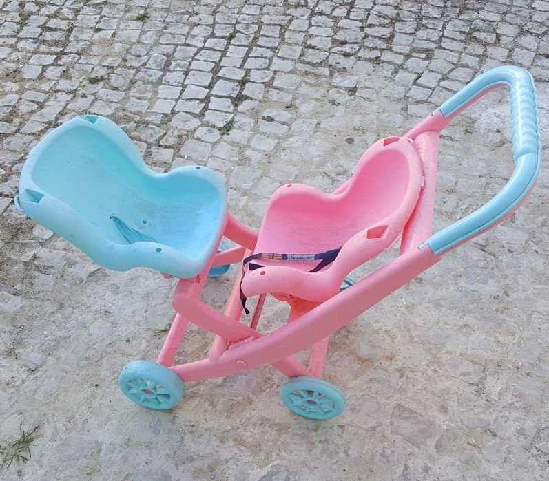 Brinquedo NENUCO - Raro Carrinho de bébés duplo para bonecos (as)
