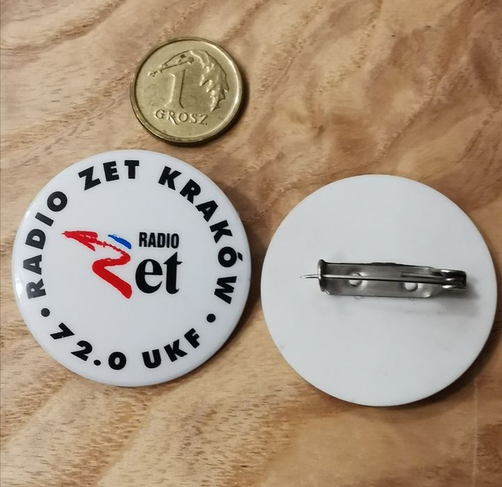 Radio Zet Kraków - przypinki z 1994 roku. (3szt)