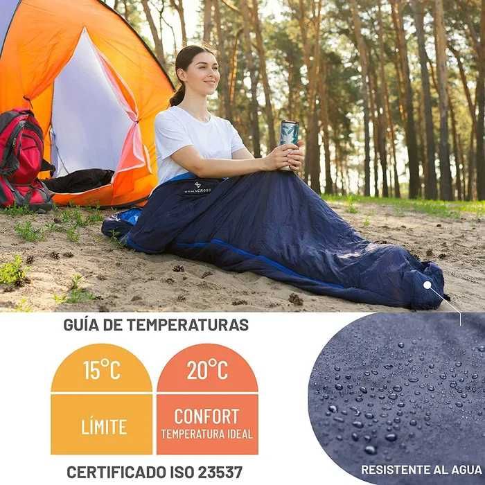 NOVO- Saco de dormir, impermeável para caminhadas, acampamentos