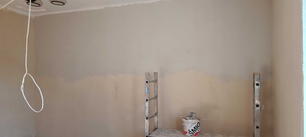Szpachlowanie, malowanie,  prace wykończeniowe