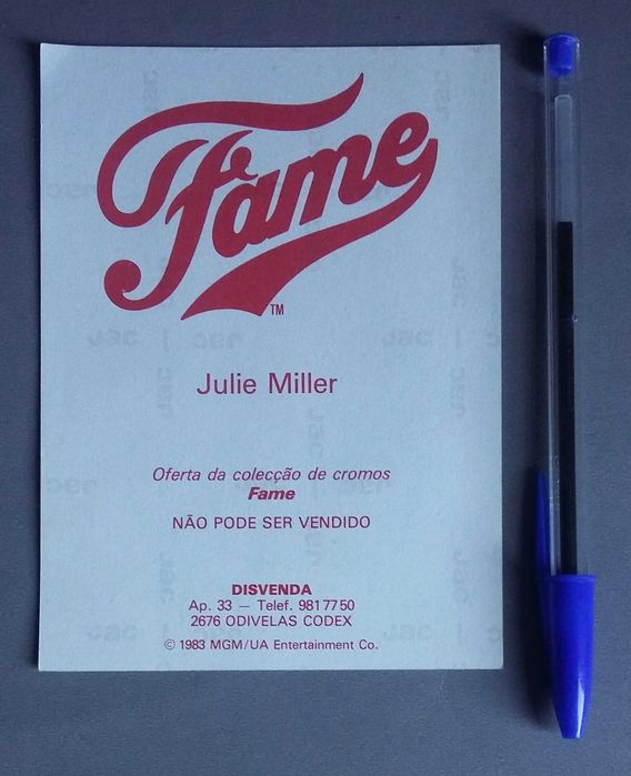 Brinde autocolante Coleção cromos Fame   (1)