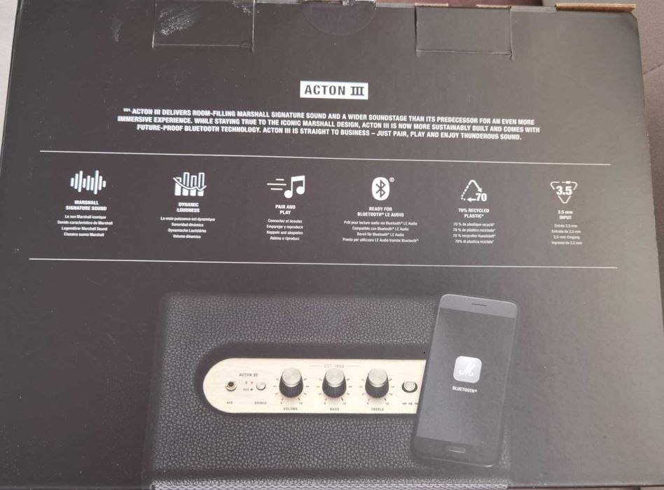 Głośnik MARSHALL Acton III Czarny