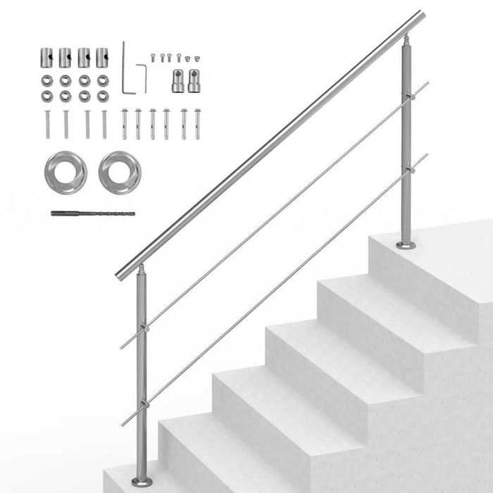 Corrimão para Escadas - Aço Inoxidável (180 cm)