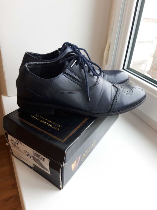 Туфли мальчику классика натуральная кожа ТМ DESAY р.36 стелька 25 см