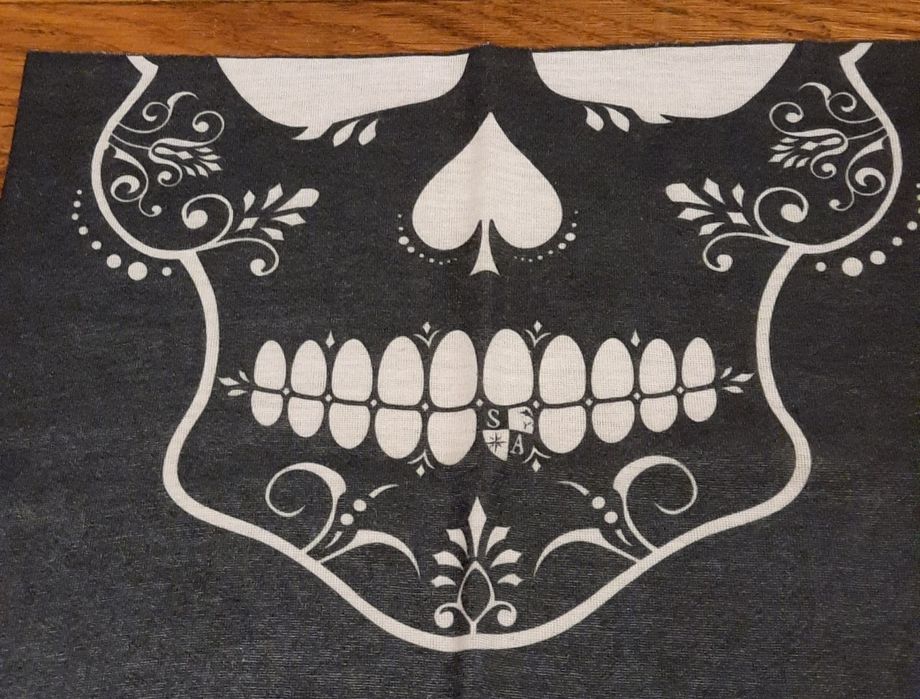 Бафф горловик шарф чорний з черепом SA Новий