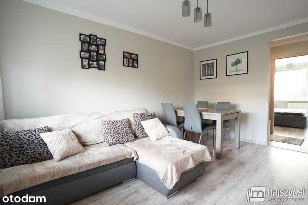 Nowogard- mieszkanie na parterze, 3 pokoje, balkon