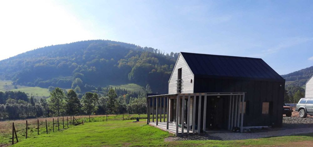 domek drewniany KORSYKA 2 - w stylu nowoczesnej stodoły