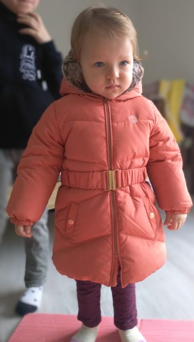 Тепла зимова куртка (пуховик) на гусячому пуху, р. 92–98