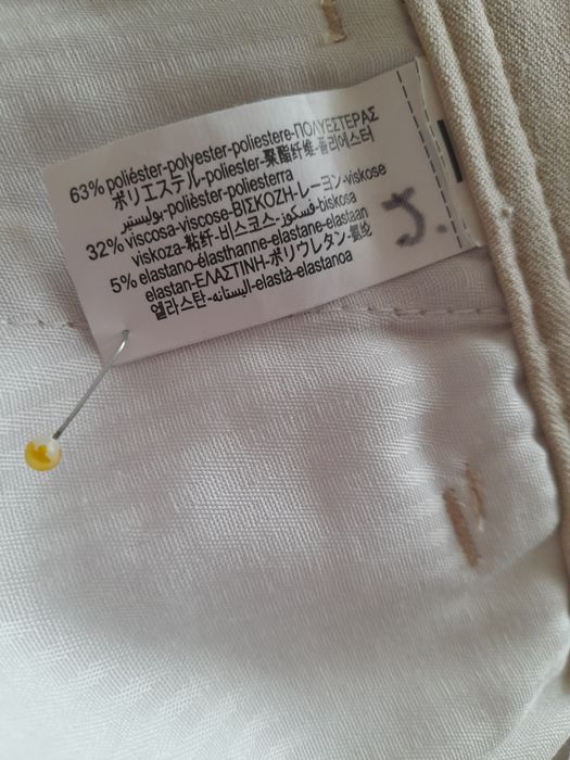 Beżowe męskie  spodnie Zara 38