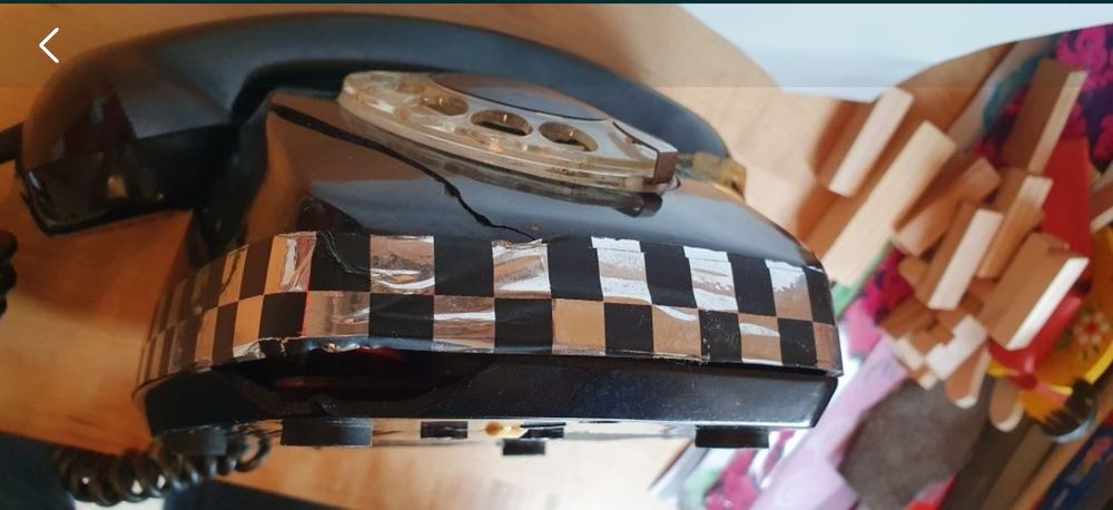Telefon stary ebonit dekoracja