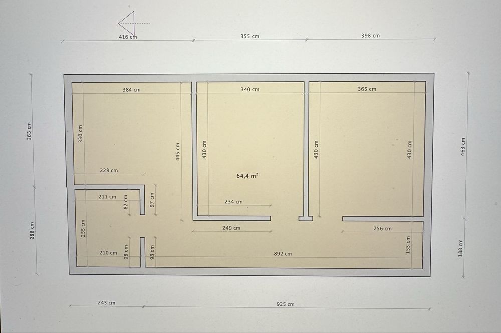 Продам 2-км квартиру 65 м2