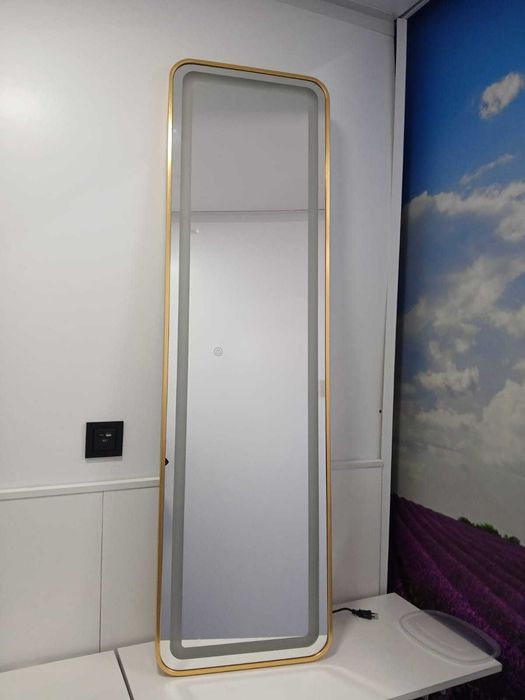 Espelhos Dourados com Luz Novos e Profissionais 140CM X 40CM
