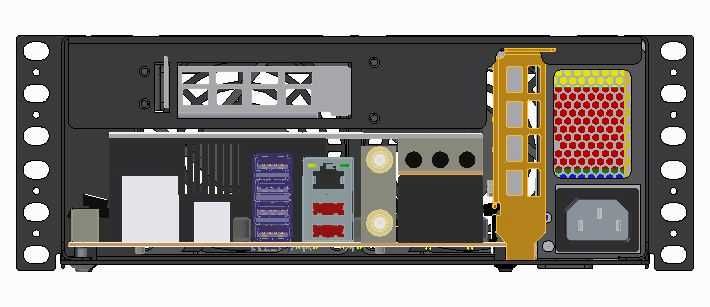 Obudowa RACK do szafy 10 cali R-CASE 7 ITX LONG, Serwer, FLEX / RAL