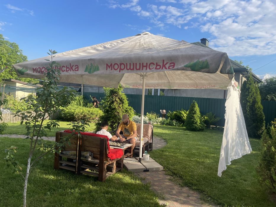 Парасолька для саду 4х4м. висота 3.2 м