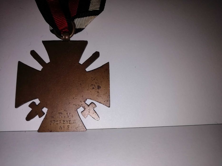 Lote Medalhas Cruz Honra+Cruz Ferro 2cl+Documento 1914-18 WW1 Alemanha