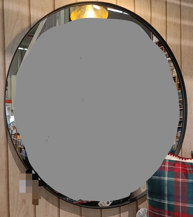 Espelho redondo preto