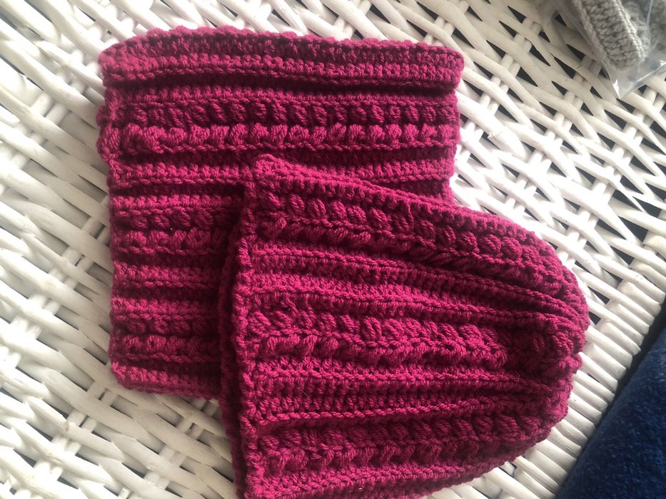 Czapka-komin welna szydełko