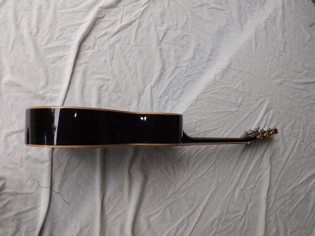 Guitarra clássica madeira maciça preta