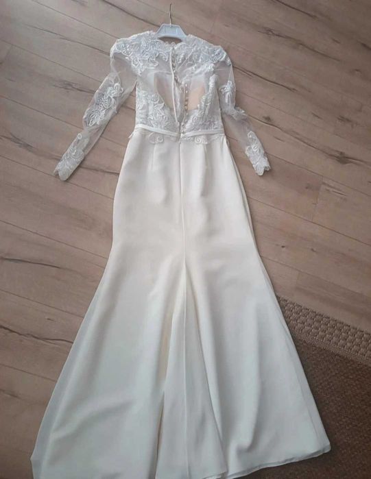 Elegancka suknia ślubna r.38