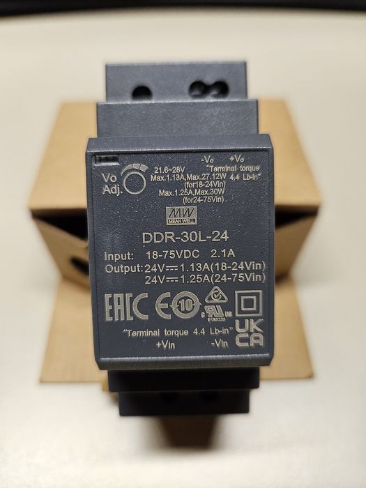 Zasilacz Mean Well 24V 30W 18-75VDC DDR-30L-24