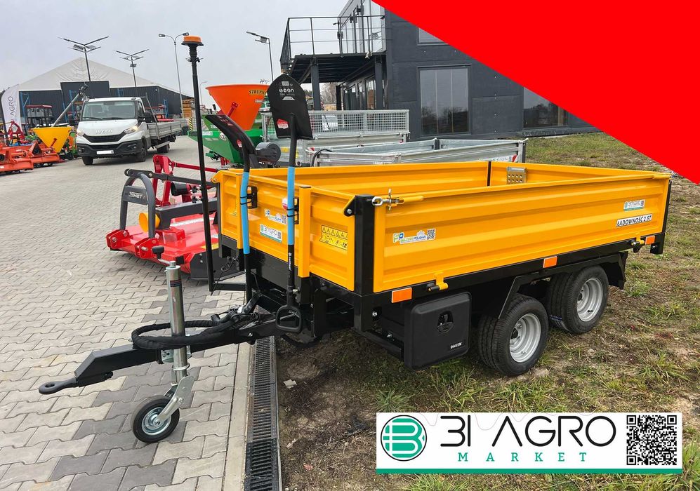 Przyczepka przyczepa ogrodowa budowlana 1.5 -2.5T +Kiper TANdem -RATY