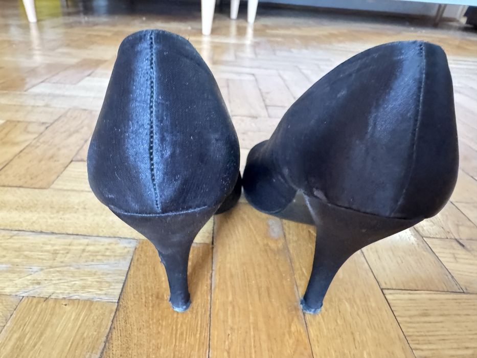 Buty szpilki satynowe , 10 cm obcas, r.39